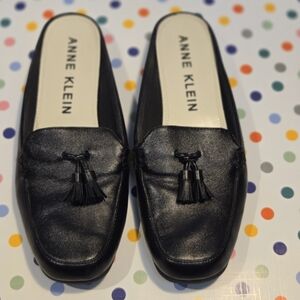 Anne Klein Mule slip on loafers shoe 9.5 black